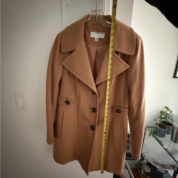 Anne Klein Camel Double-Breasted Pea Coat - Picture 6 of 6